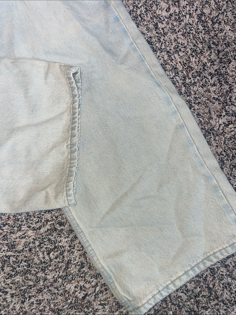 Wild Fable Baggy 90’s Mid Rise Blue Yellow Vintage Dyed Jeans Woman’s Sz 4 NWOT - Picture 3 of 8